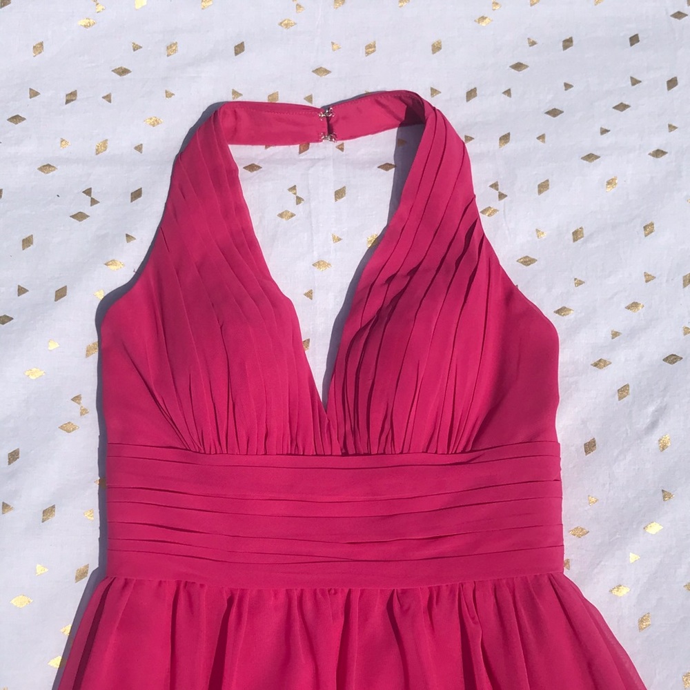 Pink Empire Waist Halter Formal Dress Sz 4 - Picture 3 of 13